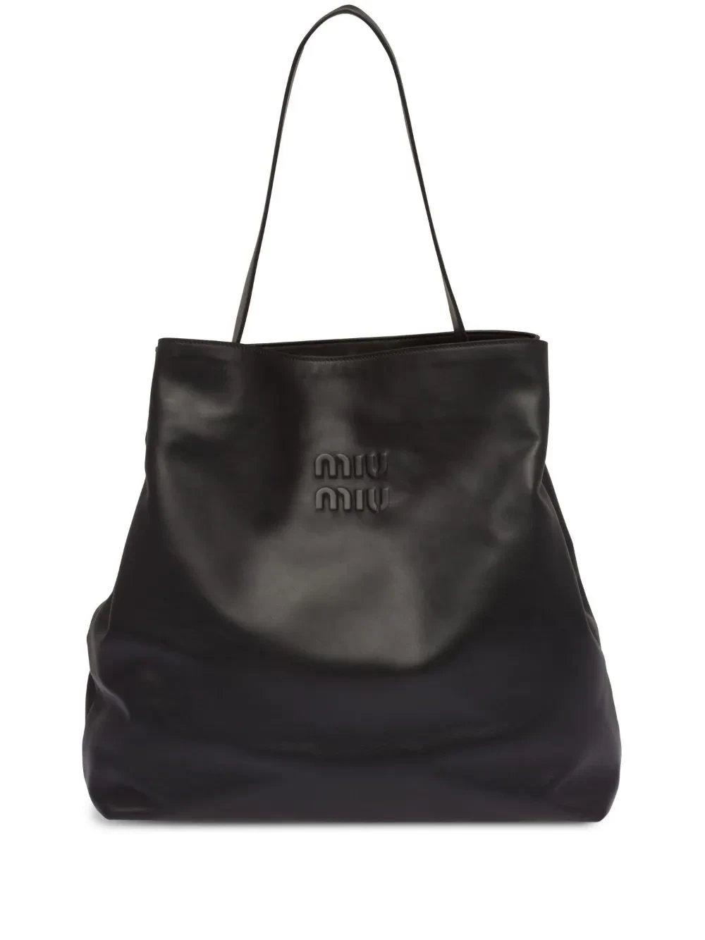 Miu Miu leather embossed-logo shoulder bag